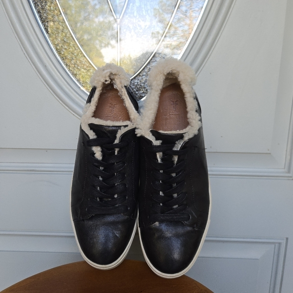 Frye Black Shearling Sneakers - Picture 3 of 11